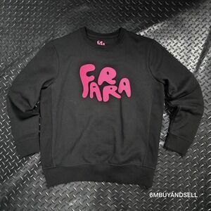 Farra Lyons Colorado Womens Large Black Pink Bubble Logo Crewneck Sweatshirt USA